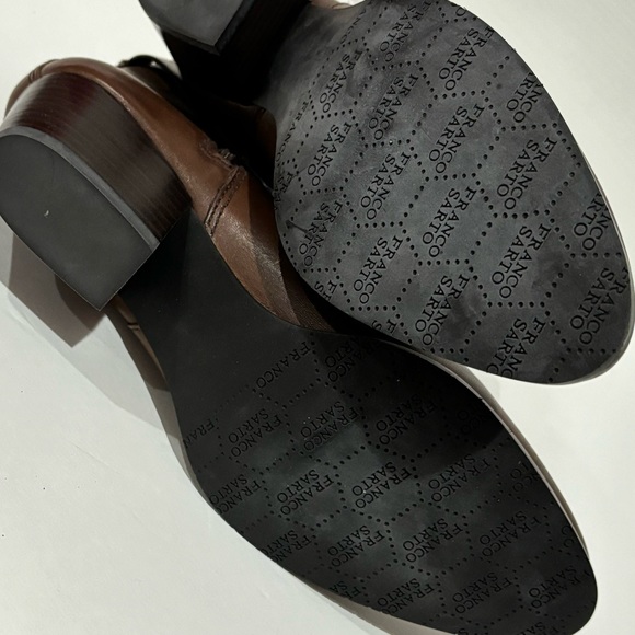 FRANCO SARTO Women’s Studded Genuine Leather Heeled Ankle Boot - brown, size 7.5 - Picture 8 of 9